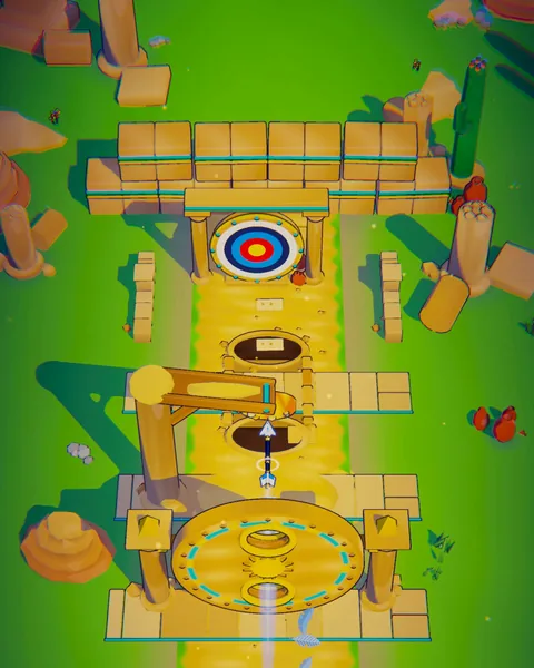 Sunscorched Dunes level with a sun disc