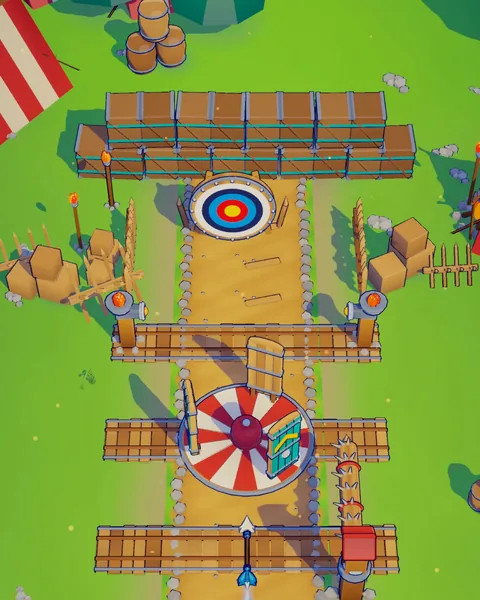 Goblin Outpost level with a spinning shield carousel